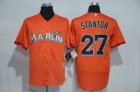 Florida Marlins #27 Mike Stanton Orange baseball jersey