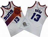 Phoenix Suns #13 Steve Nash white throwback nba basketball jersey-XD