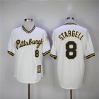 Pittsburgh Pirates #8 Willie Stargell throwback 1990-1997 white baseball jerseys