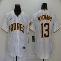 Nike San Diego Padres #13 Manny Machado white majestic baseball jersey