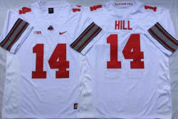 Nike Ohio State Buckeyes #14 K.J. Hill white college jersey