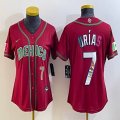 Women 2023 World Cup Mexico #7 Julio Urias red majestic baseball jerseys 17