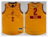 2014 Cleveland Cavaliers 2 Kyrie Irving yellow Christmas edition nba jerseys