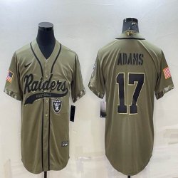 Nike Oakland Raiders #17 Adams Salute to Service Retired Limited Jersey Joint name-BD