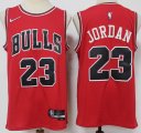 Nike Chicago Bulls #23 Michael Jordan red NBA basketball jerseys 75th -S8