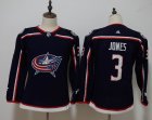 Women Adidas Columbus Blue Jackets #3 Seth Jones dark blue ice hockey jersey