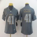 Nike New Orleans Saints #41 Alvin Kamara gray fashion Women Color Rush Limited Jersey