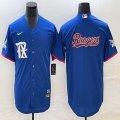 Nike Texas Rangers blank blue majestic baseball jerseys city version