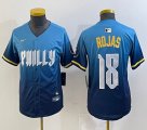 Youth Nike Philadelphia Phillies #18 Rojas skyblue majestaic baseball jersey city version-BD