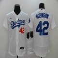 Nike Los Angeles Dodgers 42 Jackie Robinson white 2020 Away Official Authentic Player Jersey