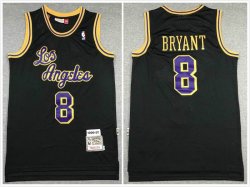 Los Angeles Lakers #8 Kobe Bryant throwback black NBA Jerseys