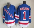 Reebok New York Rangers #1 Giacomin blue CCM ice hockey Jersey