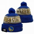 2024 Golden State Warriors blue white yellow NBA Sports Cuffed Knit Hats