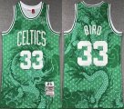 Boston Celtics #33 Larry Bird green throwback nba basketball jersey-XD