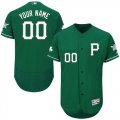 Custom Pittsburgh Pirates green Flexbase Authentic Collection Jersey