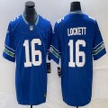 Nike Seattle Seahawks #16 Tyler Lockett blue throwback Color Rush Limited Jersey-BD