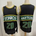 Seattle SuperSonics #20 Gary Payton black Throwback NBA Jersey-LC