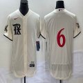 Nike Texas Rangers #6 beige Flexbase Authentic Collection Jersey city version 01