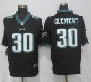 Nike Philadelphia Eagles 30 Clement Black Color Rush Limited Jersey