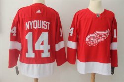 Adidas Detroit Red Wings #14 Gustav Nyquist red hockey jersey