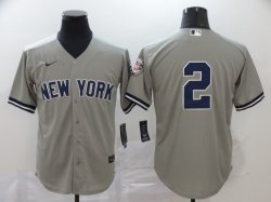 Nike New York Yankees #2 Derek Jeter Grey majestic MLB baseball Jerseys