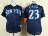 Seattle Mariners #23 Nelson Cruz blue mlb baseball jersey