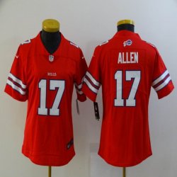 Women Nike Buffalo Bills #17 Josh Allen red Color Rush Limited Jersey-BD