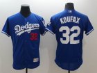 2016 Los Angeles Dodgers 32# Sandy Koufax blue mlb baseball jerseys