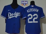 Nike Angeles Dodgers #22 Clayton Kershaw blue majestic baseball jersey