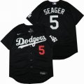 Nike Los Angeles Dodgers #5 Corey Seager black Flexbase Authentic Collection Jersey