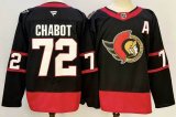 Ottawa Senators #72 Thomas Chabot black red hockey jersey-PD