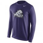 TCU Horned Frogs Nike Cotton Logo Long Sleeve T-Shirt - Anthracite