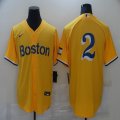 Nike Boston Red Sox #2 Bogaerts Yellow majestic baseball jerseys-BD