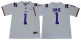 LSU Tigers Odell #1 Chase NCAA Football Jersey - white