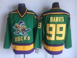 Anaheim Ducks #99 Adam Banks green trowback Ice Hockey Jersey