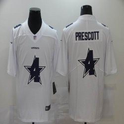 Nike Dallas Cowboys #4 Dak Prescott White Color Rush Limited Jersey-BD