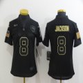 Women Nike Baltimore Ravens #8 Lamar Jackson black Color Rush Limited Jersey