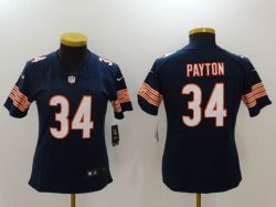 Women Nike Chicago Bears #34 Walter Payton blue Color Rush Limited Jersey