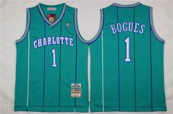 Charlotte Hornets #1 Tyrone Bogues green Soul Swingman Road Jersey