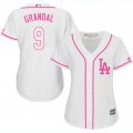 2017 Women Los Angeles Dodger #9 Grandal Ryu white majestic mlb jersey