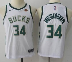 Youth Nike Milwaukee Bucks 34# Giannis Antetokounmpo white nba Jersey