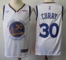 Nike Golden State Warriors 30 Stephen Curry white nba jersey-S8