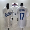 2024 World Series Champions Los Angeles Dodgers #17 Shohei Ohtani Nike White Home Replica Player Jersey 01