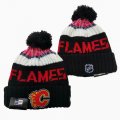 2024 Calgary Flames black red white NHL Sports Cuffed Knit Hats