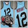 Memphis Grizzlies #12 Ja Morant skyblue throwback nba basketball jersey-XD