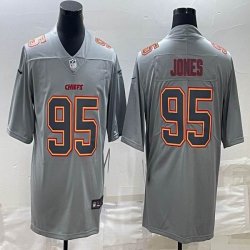 Nike Kansas City Chiefs #95 Chris Jones gray Color Rush Limited Jersey-BD