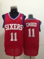 Philadelphia 76ers Joel Embiid 11# red NBA Jersey