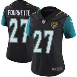 Women Jacksonville Jaguars #27 Leonard Fournette black nike Color Rush Limited Jersey