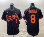 Nike Baltimore Orioles #8 Cal Ripken black majestic baseball jersey-BD