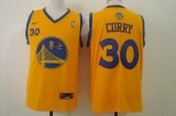 Nike Golden State Warriors #30 Stephen Curry yellow nba jersey